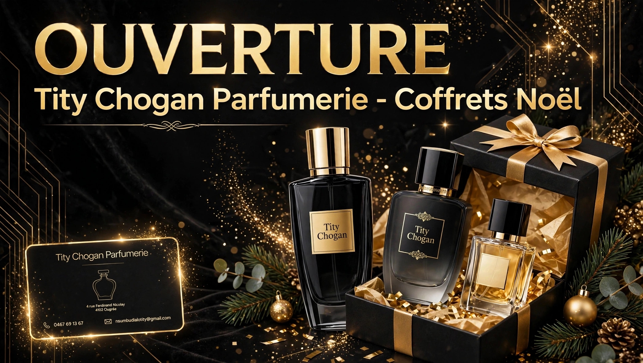 Ougrée : Ouverture de Tity Chogan Parfumerie, votre nouvelle référence parfums de luxe à prix accessibles et coffrets de Noël